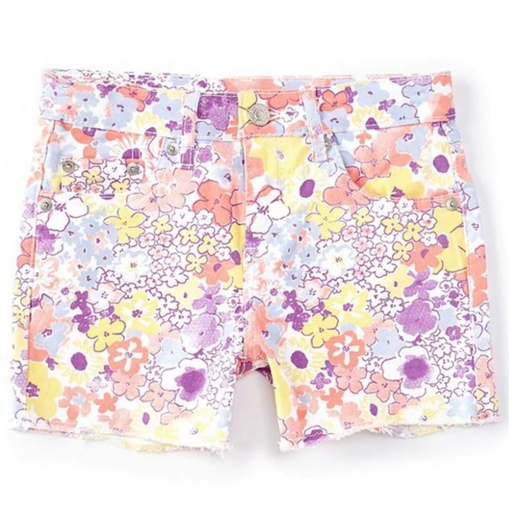 Levi’s Girl's Floral Girlfriend Shorty Shorts Size.14 Reg
